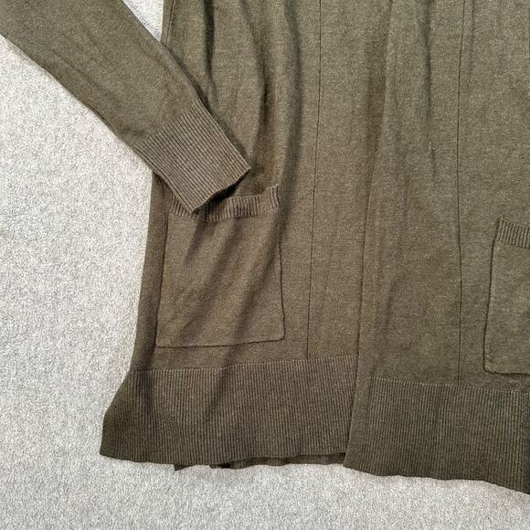 Pink Clover Open Front Cardigan Sweater With Pockets Women's Medium Green - Picture 2 of 10